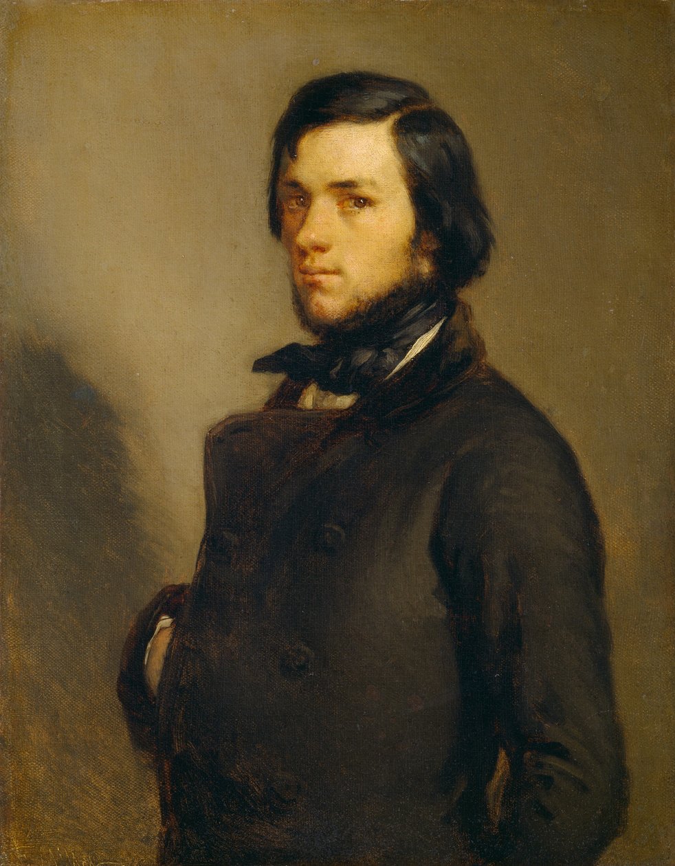Portrét muže, c. 1845. od Jean Francois Millet
