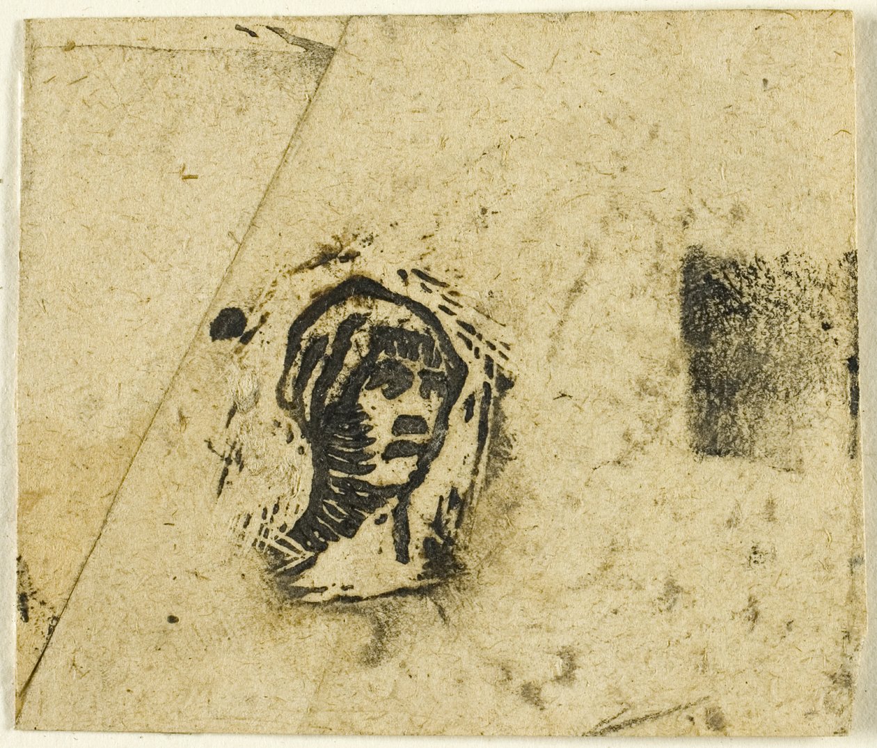 Skici, Fragment: Hlava ženy v šátku od Jean Francois Millet