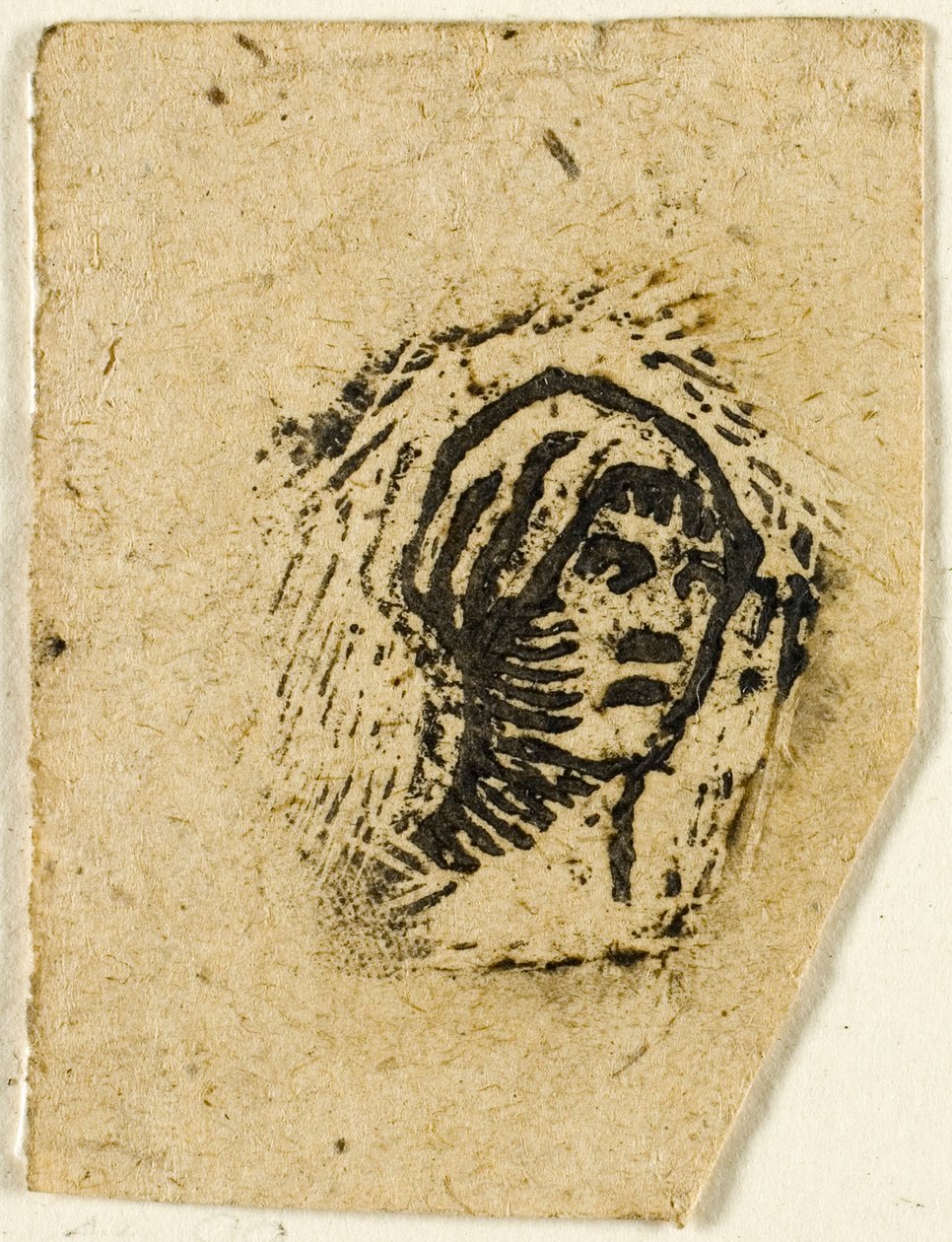 Skici, Fragment: Hlava ženy v šátku od Jean Francois Millet