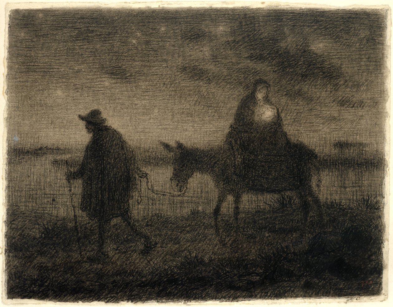Útěk do Egypta, c.1864 od Jean Francois Millet