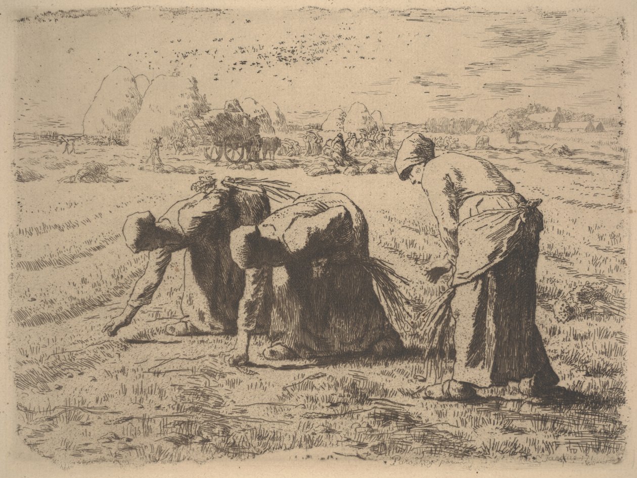 The Gleaners, kolem roku 1855 (lept) od Jean Francois Millet