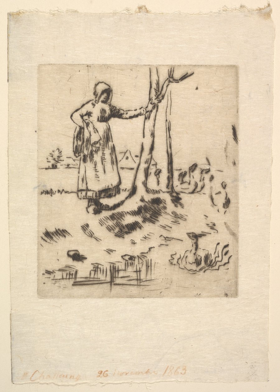 Dívka Husa, 1830-75. od Jean-Francois Millet