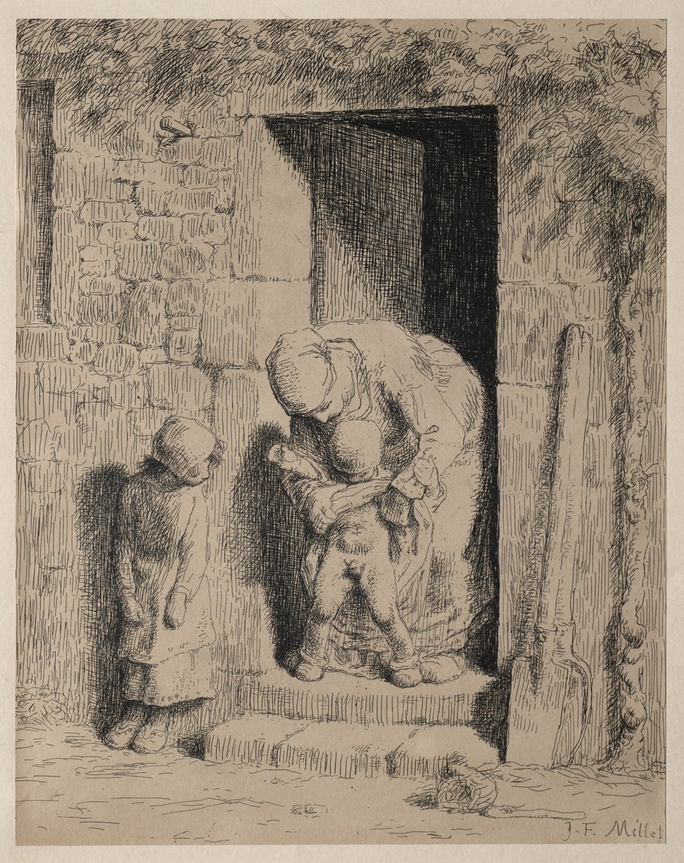 Mateřská opatrnost od Jean Francois Millet