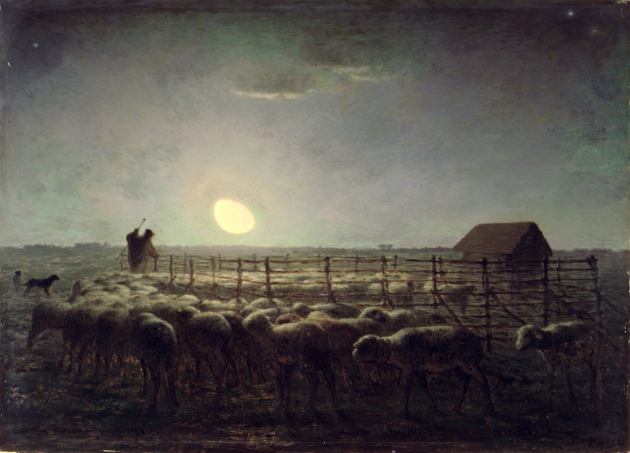 Ovčák, Měsíční svit od Jean Francois Millet