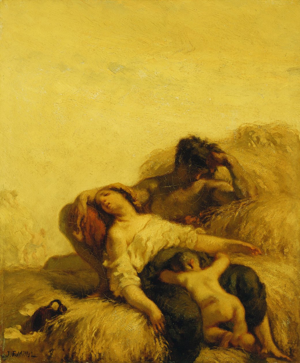 Spící ženci; The Sleeping Reapers, c.1847-48 od Jean Francois Millet