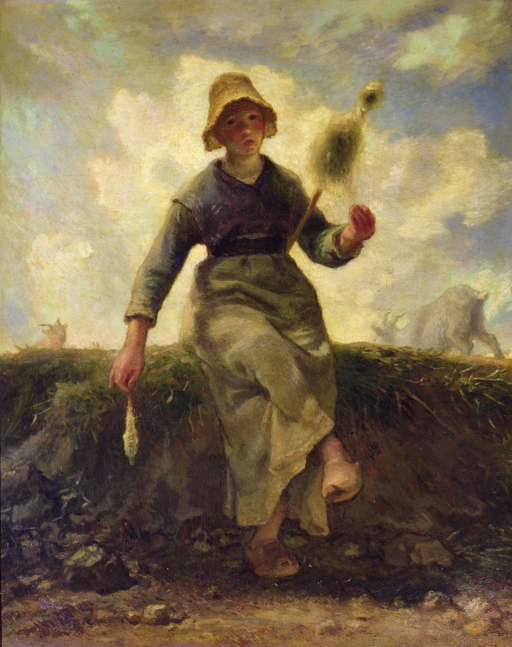 Přadlen, pastevec koz z Auvergne od Jean Francois Millet