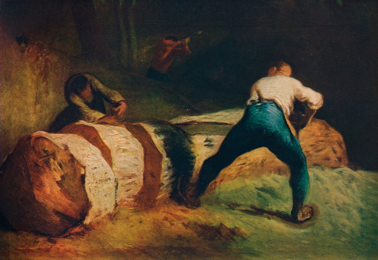 The Wood Sawyers, Les scieurs de long, c1850, 1911 od Jean Francois Millet