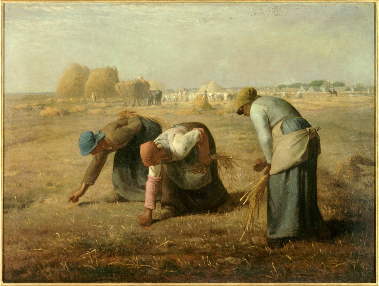 sběrači. Obraz Jeana Francoise Milleta (1814 - 1875) od Jean Francois Millet