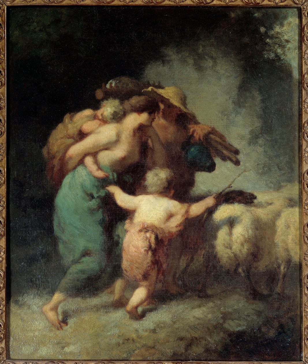 Návrat stáda. Obraz Jeana Francoise Milleta (1814 - 1875) od Jean Francois Millet