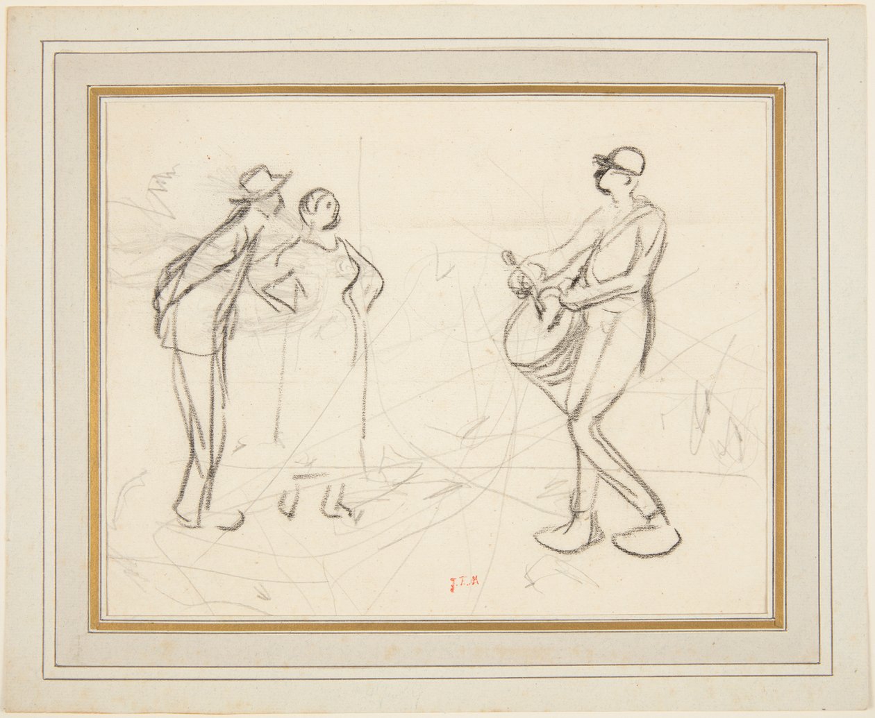 Tři postavy od Jean Francois Millet