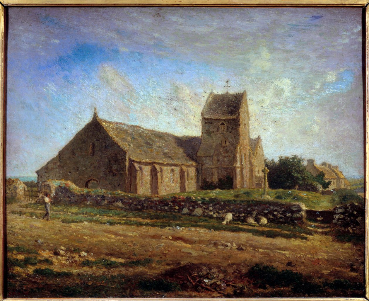 Pohled na kostel Greville Obraz od Jean Francois Millet (1814-1875) 1871 Sun. 0,6x0,73 m Paříž, musee d