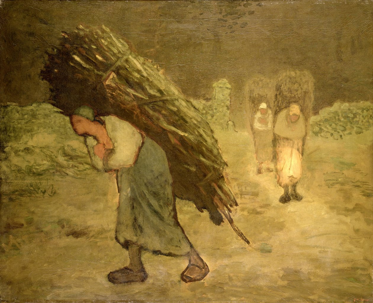 Zima: Sběrači buzen od Jean-Francois Millet