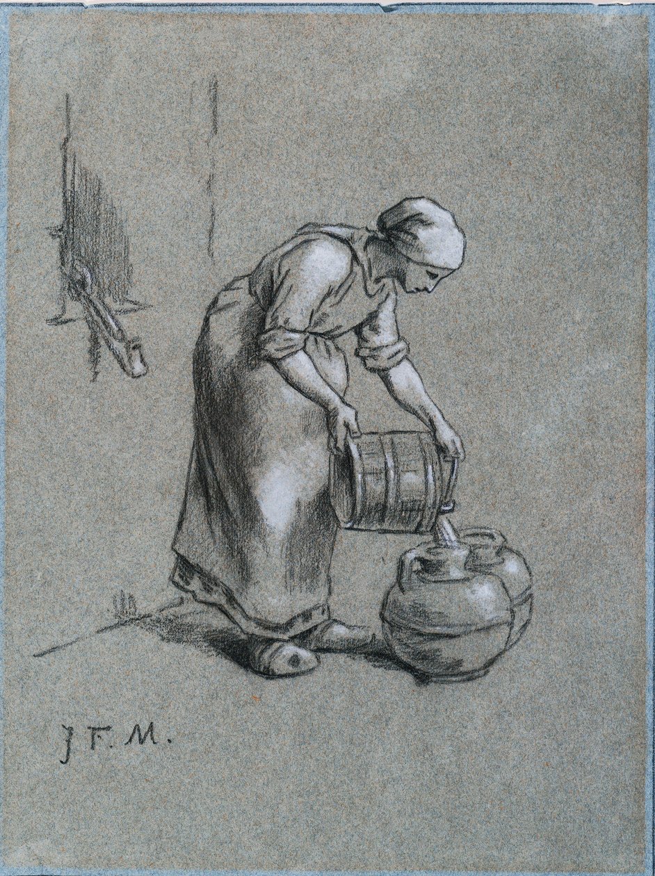Žena u studny od Jean Francois Millet