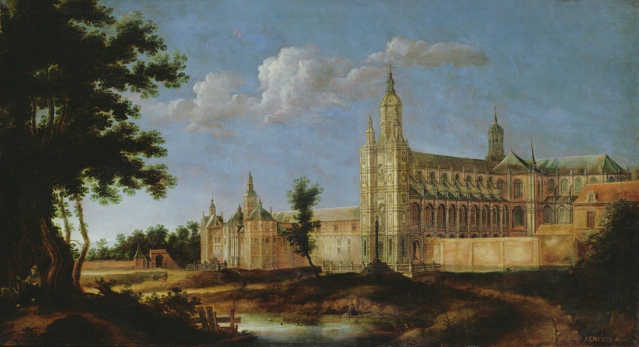 Pohled na opatství Saint-Amand-les-Eaux, založené 647 od Jean Francois Neyts