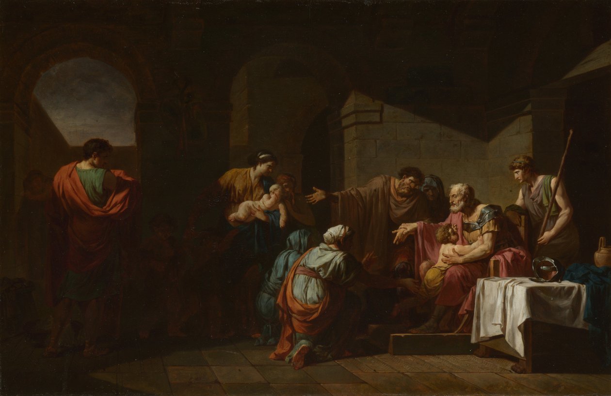 Belisarius přijímá pohostinství od rolníka, 1779 od Jean François Pierre Peyron
