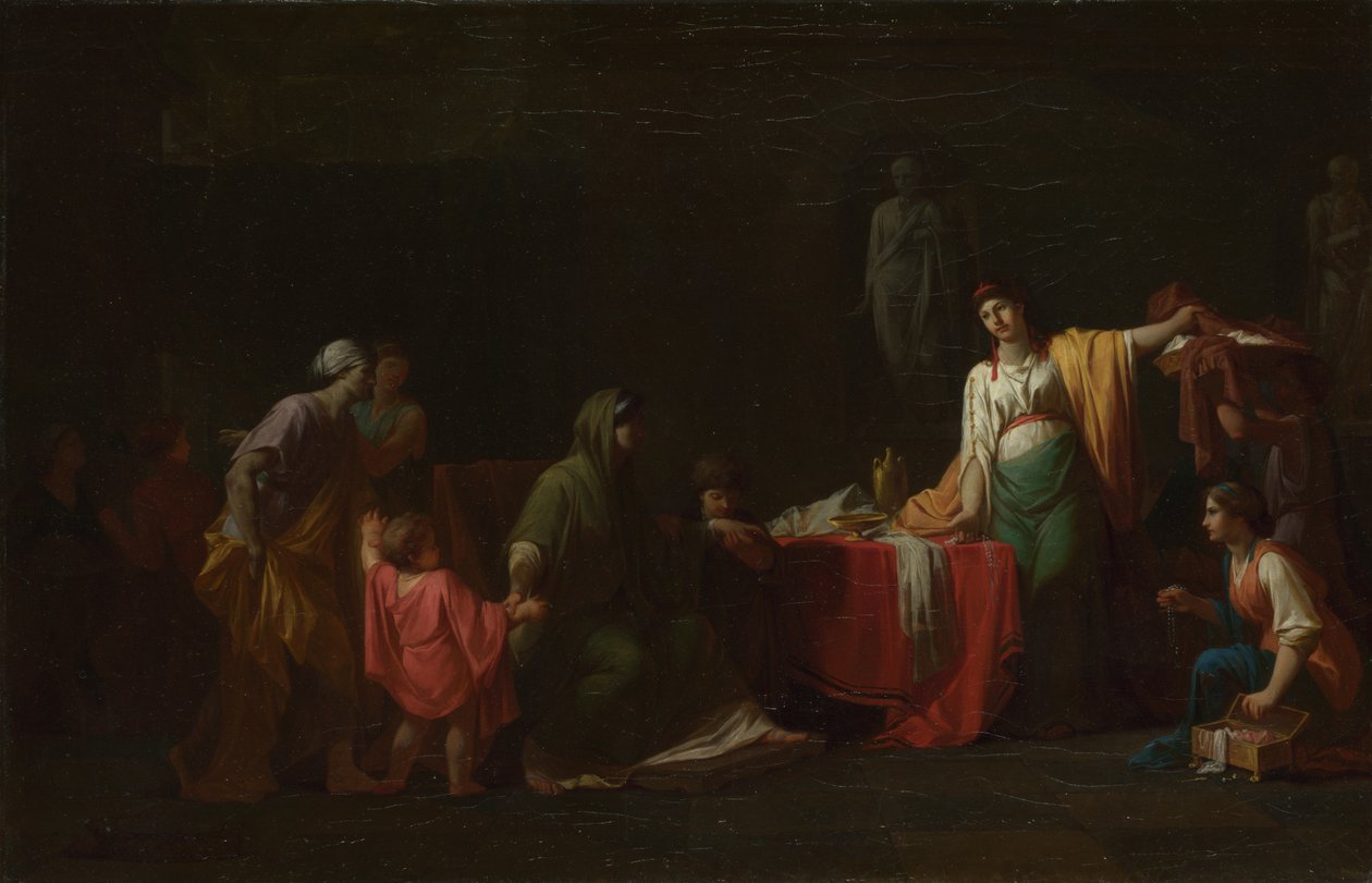 Cornelia, matka Gracchi, 1781 od Jean François Pierre Peyron