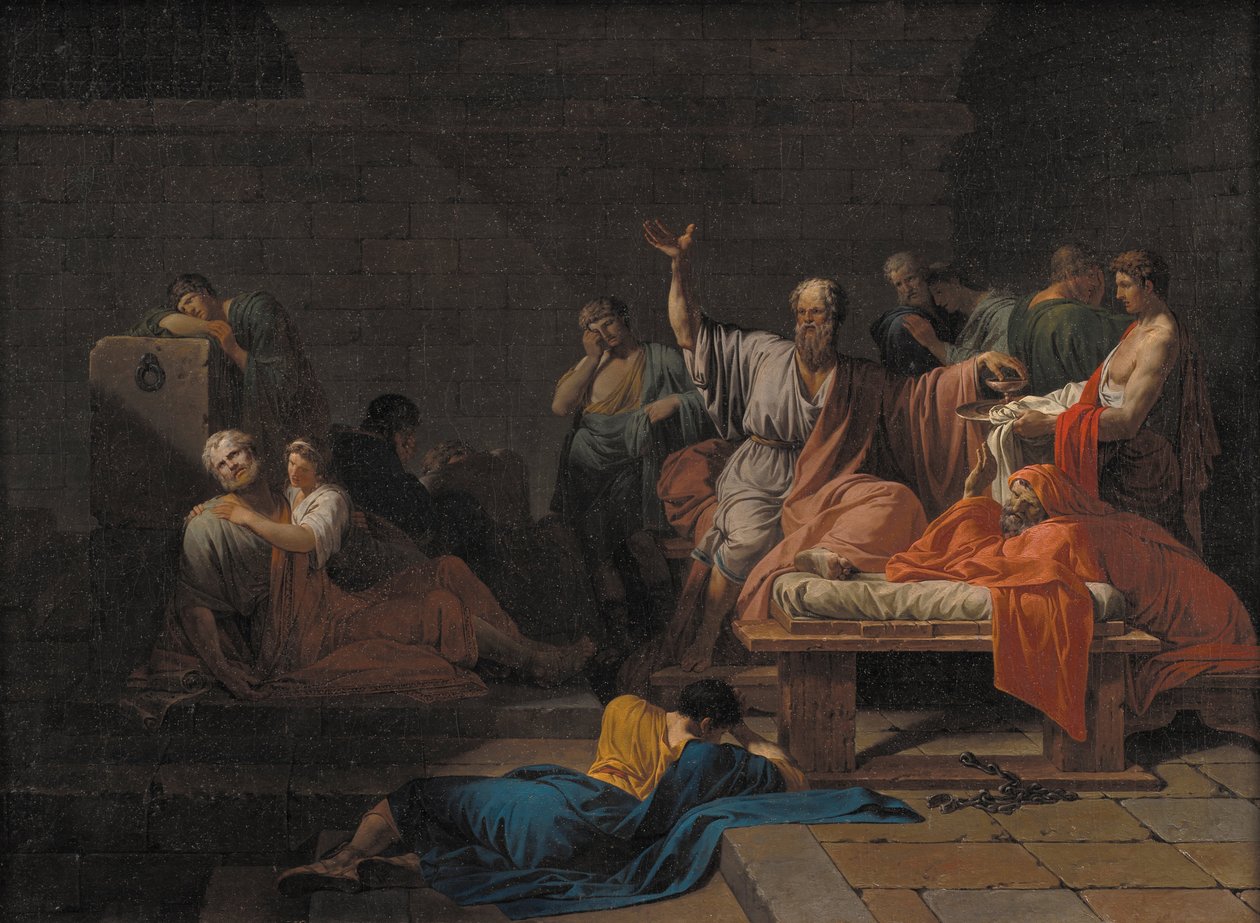 Smrt Sokrata, cca 1786 od Jean François Pierre Peyron