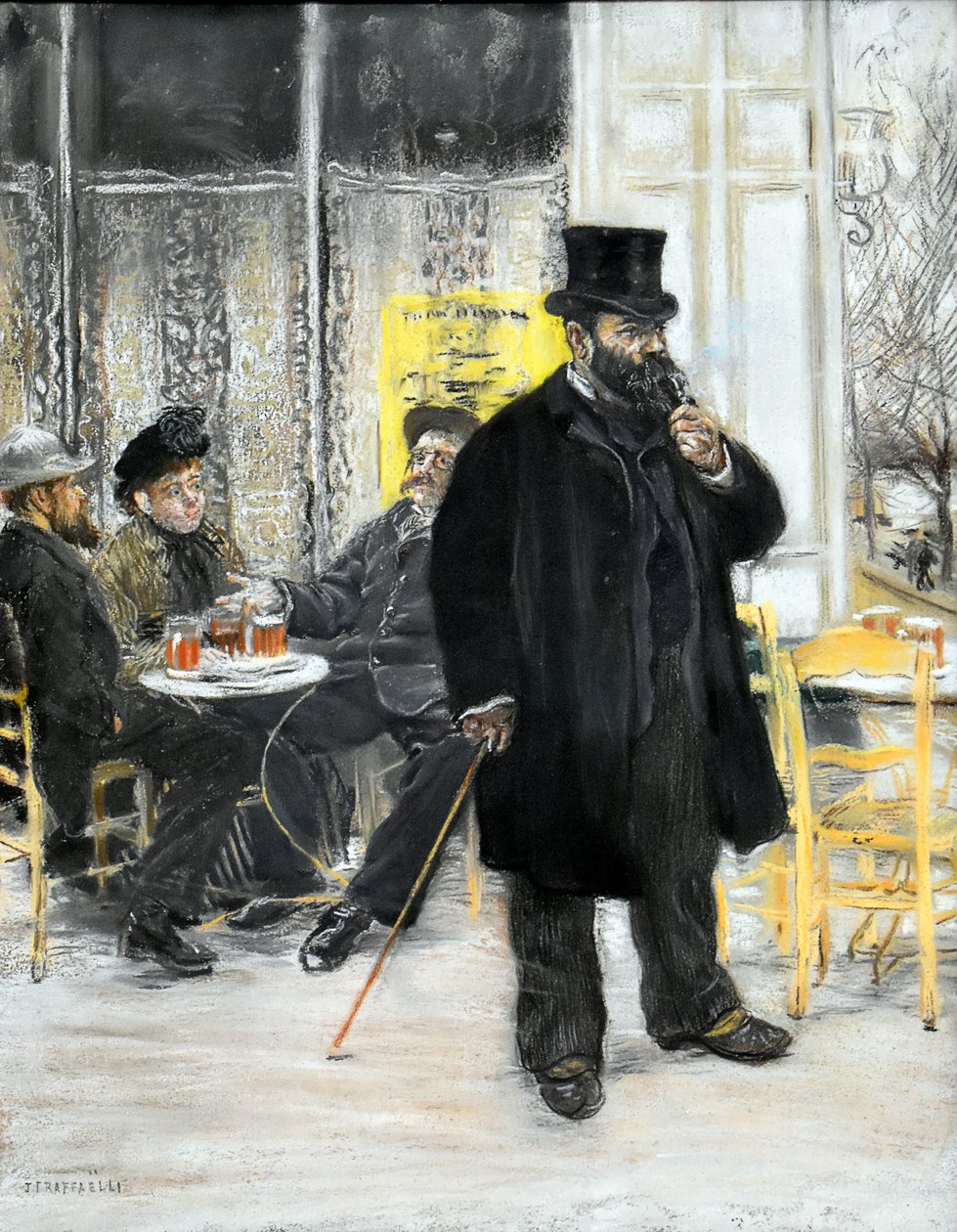 Češi v kavárně od Jean Francois Raffaelli