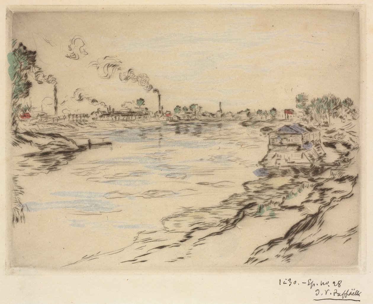 Seina, v Asnières, 1894. od Jean Francois Raffaelli