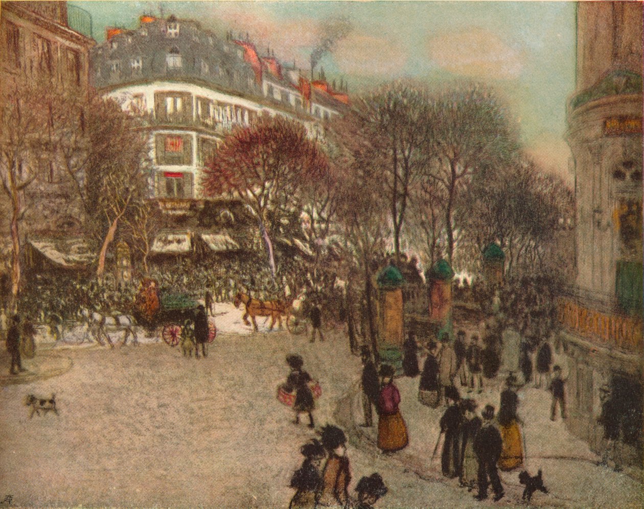 Boulevard Des Italiens, Paříž, c1908 od Jean Francois Raffaelli