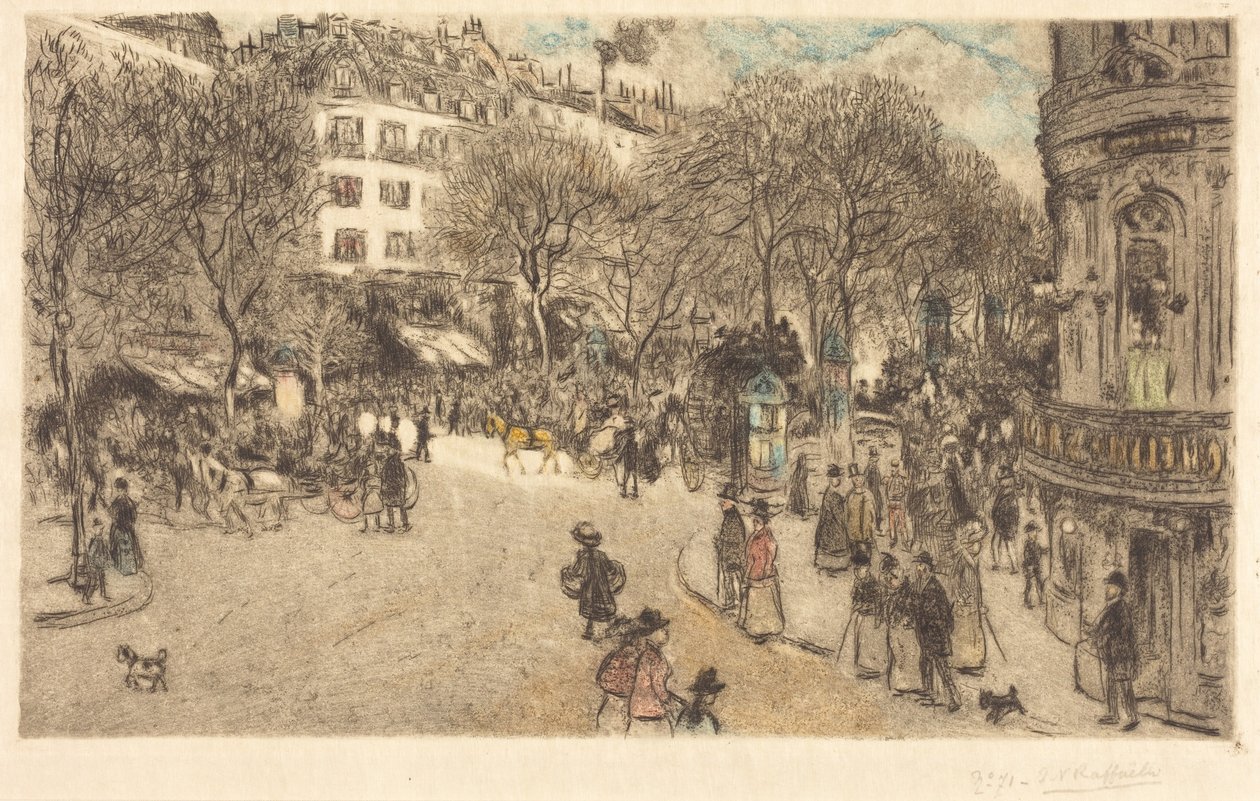 Boulevard des Italiens od Jean Francois Raffaelli