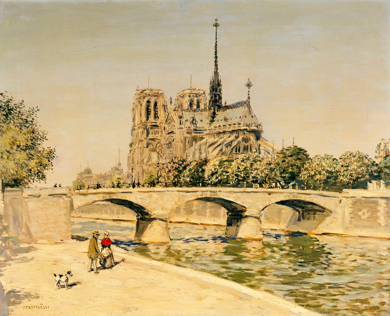 Notre Dame a Seina od Jean Francois Raffaelli
