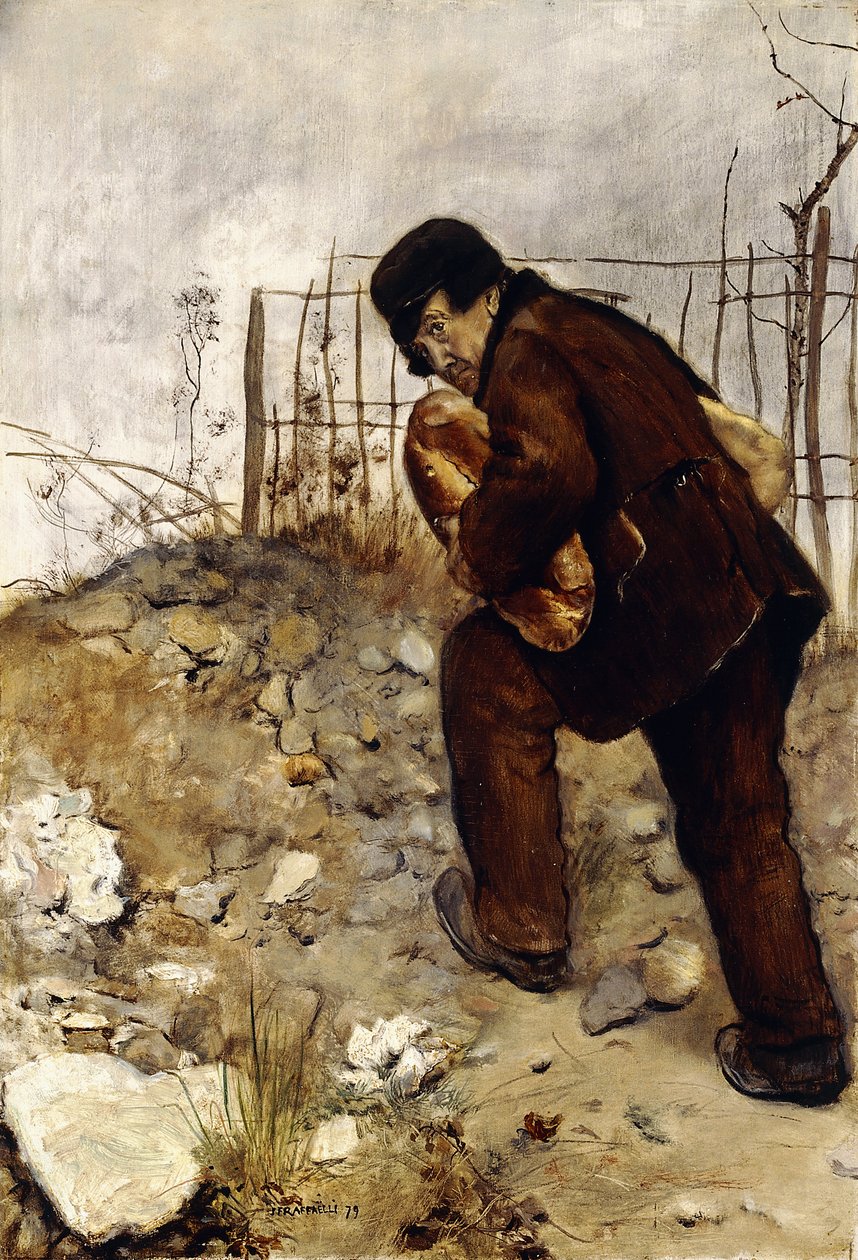 Muž se dvěma bochníky chleba, 1879 od Jean Francois Raffaelli
