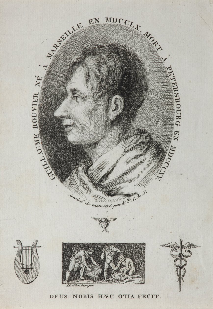 Portrét Guillauma Rouviera 1760-1815, 1815 od Jean Francois Xavier Hattenberger