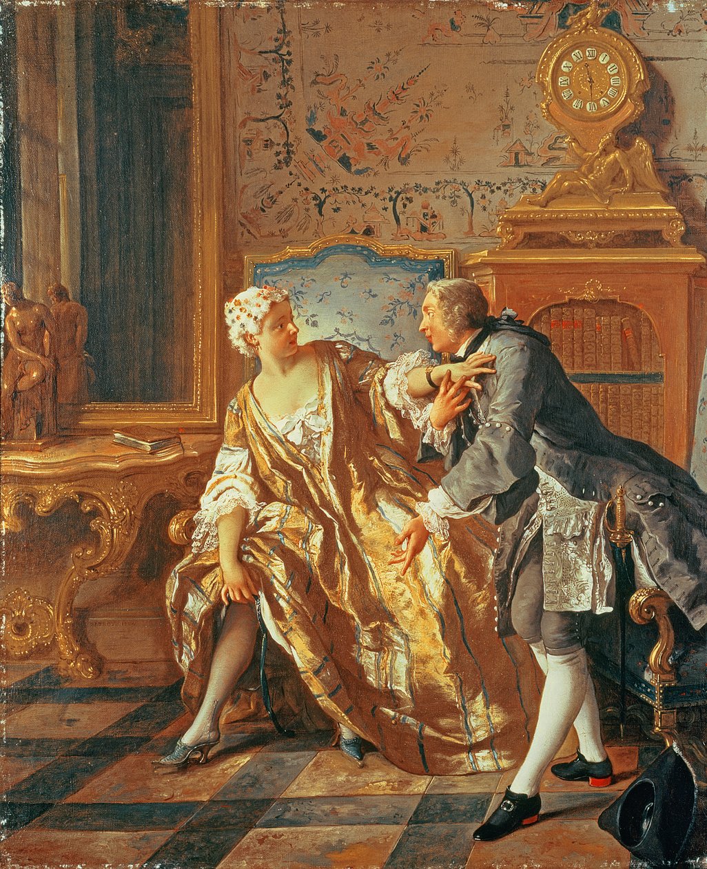 Podvazek (olej na plátně) od Jean François de Troy