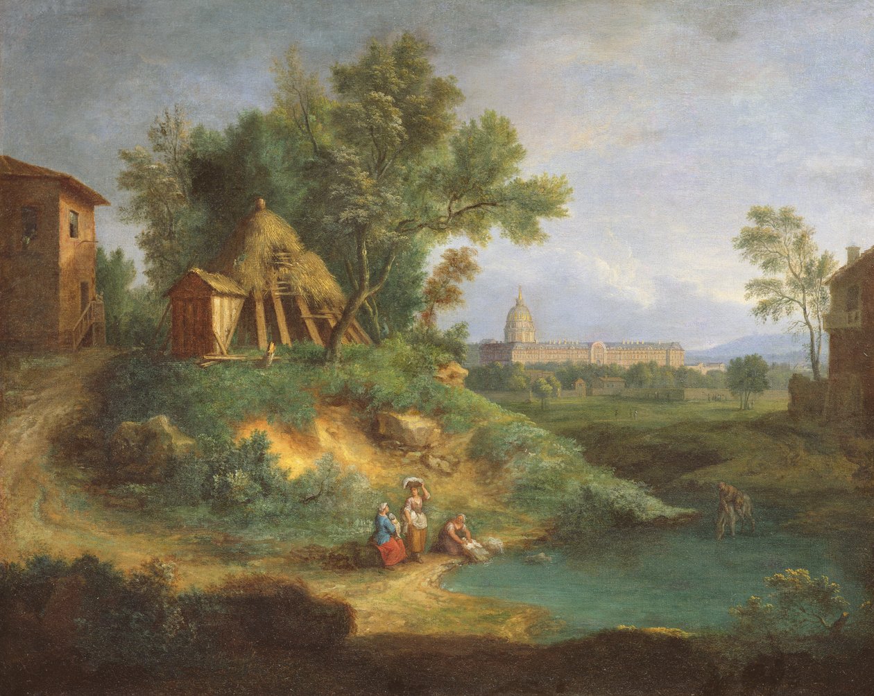 Hotel des Invalides, pohled z Grenouillere od Jean Francois, the Younger Millet