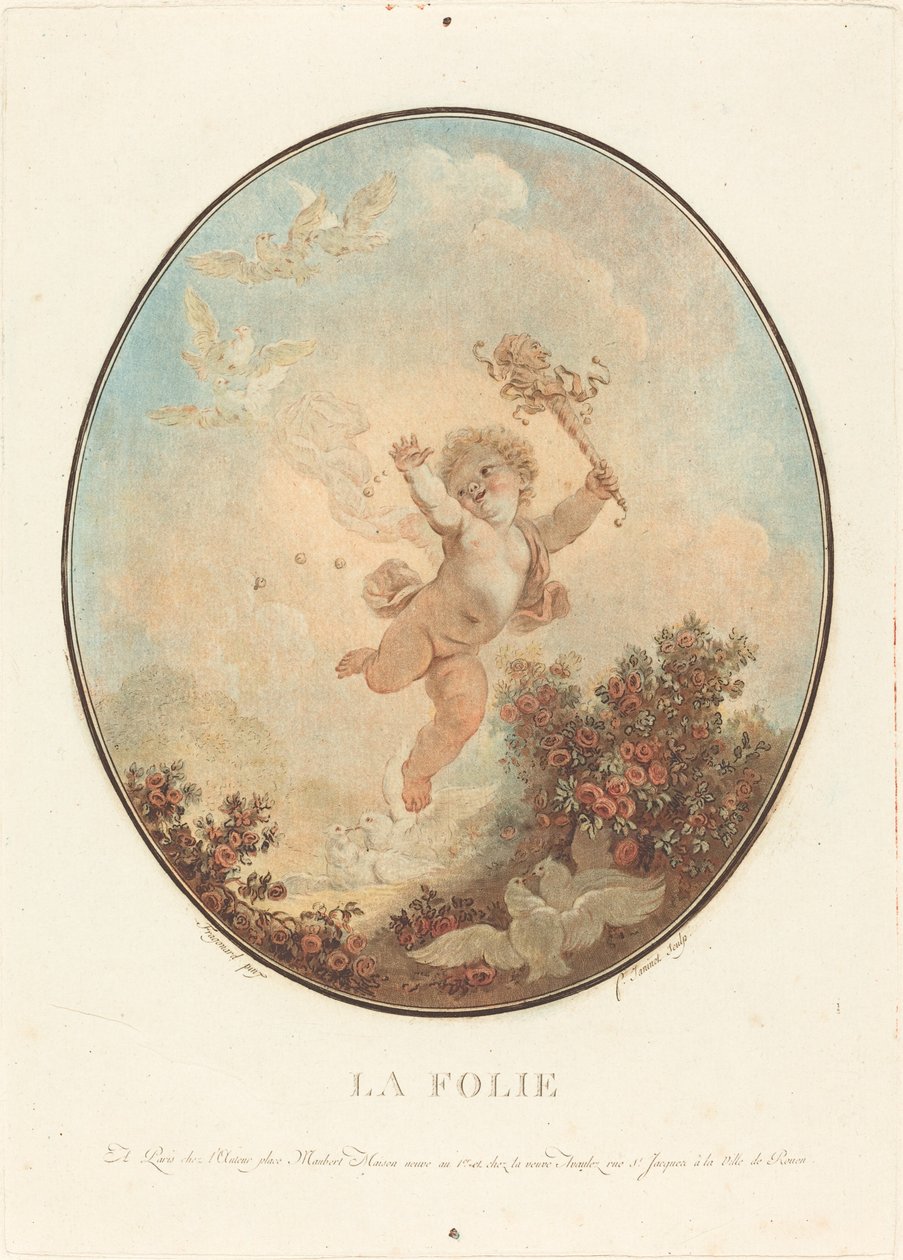 Do fólie od Jean François Janinet after Jean Honoré Fragonard