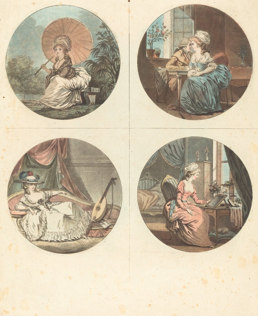 Hodiny dne od Jean François Janinet after Nicolas Lavreince