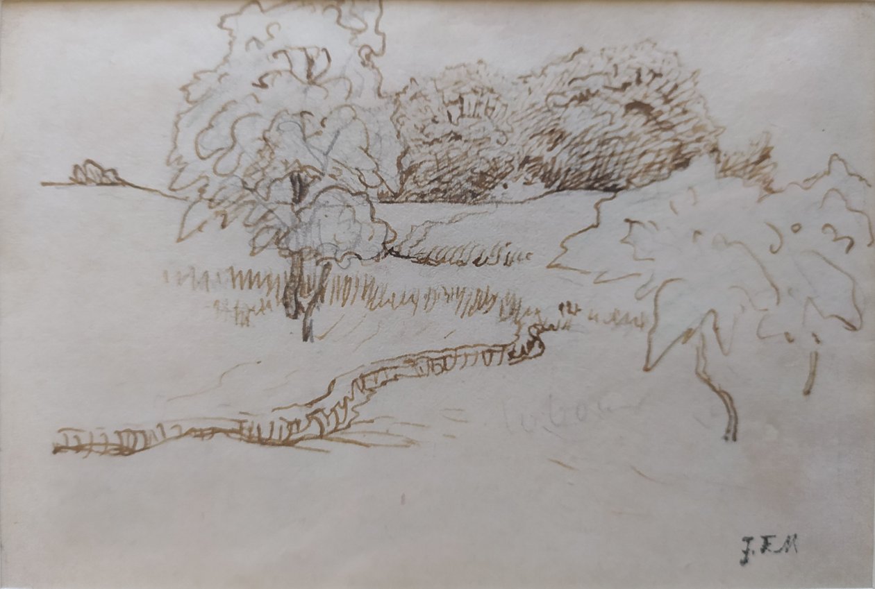 [Stromy a háje v okolí Vichy] od Jean Francois Millet
