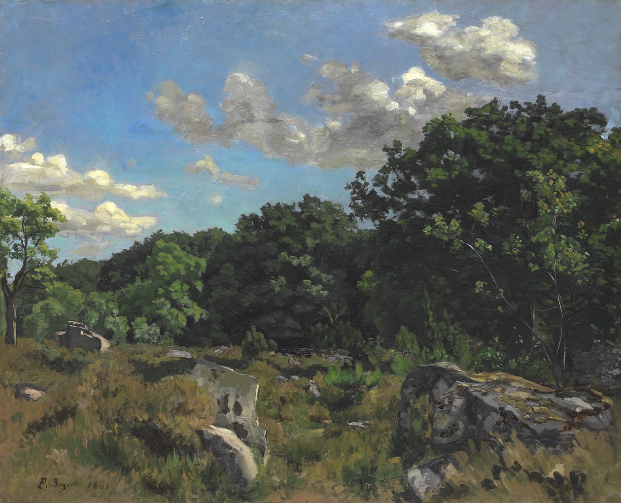 Krajina v Chailly, 1865 od Jean Frederic Bazille