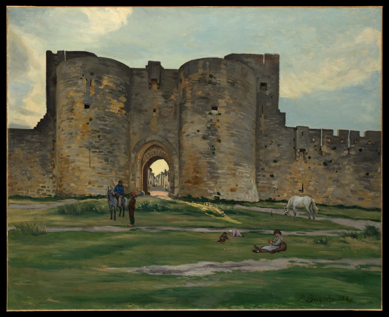 Královnina brána v Aigues-Mortes od Jean Frederic Bazille