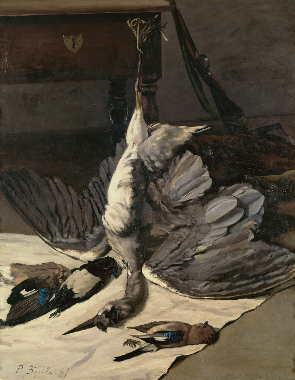 Zátiší s Heronem, 1867 od Jean Frederic Bazille