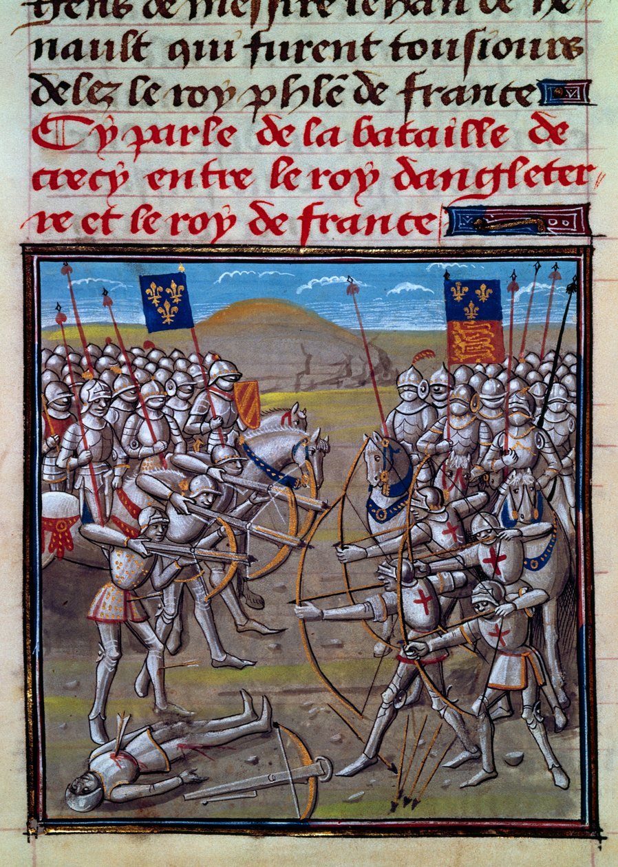 Bitva o Crecy, miniatura z Froissart