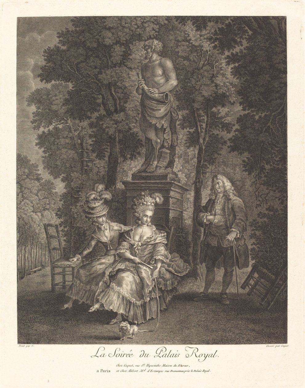 Večer v Královském paláci od Jean Gabriel Caquet after François André Vincent