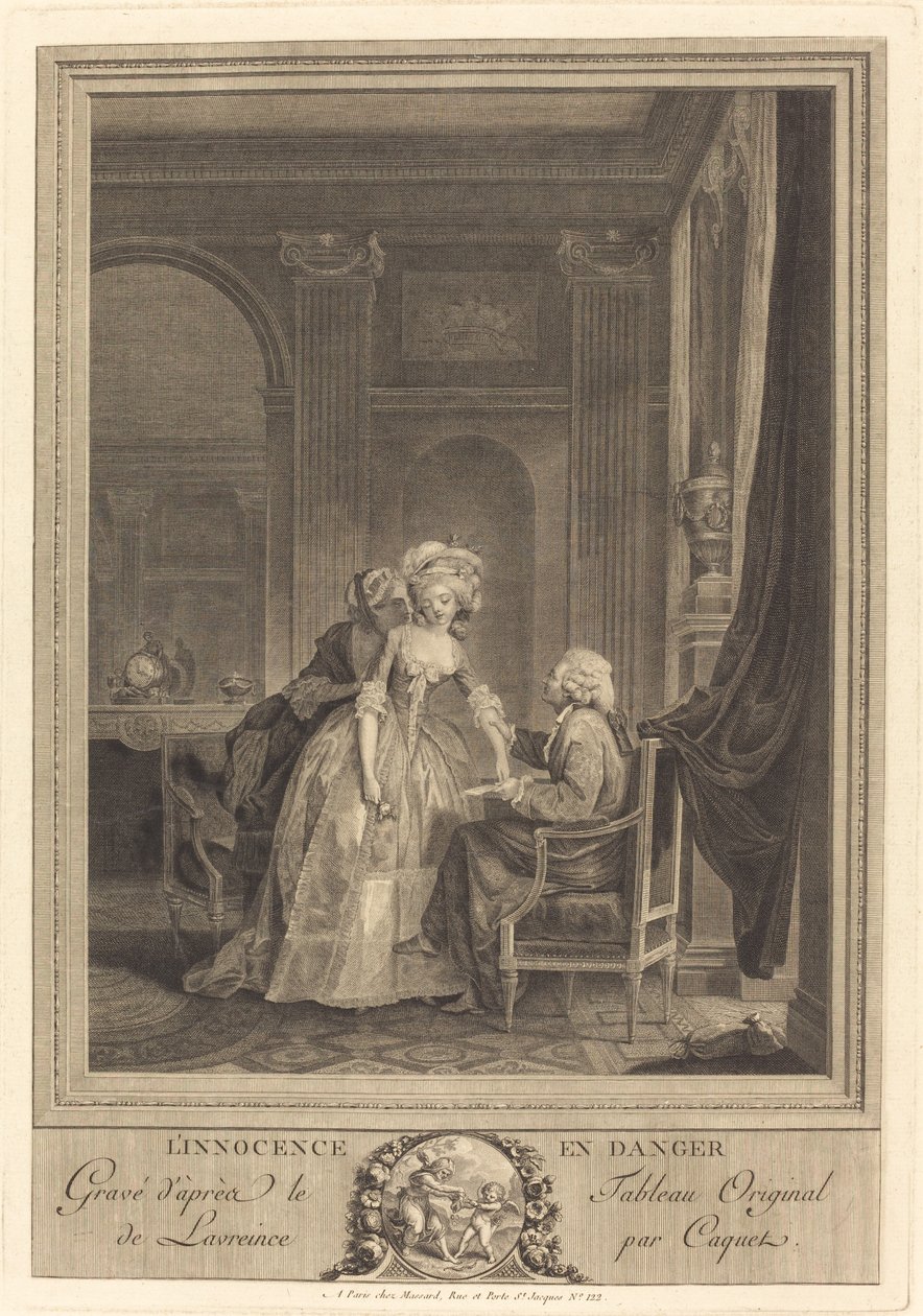 Nevinnost v ohrožení od Jean Gabriel Caquet after Nicolas Lavreince