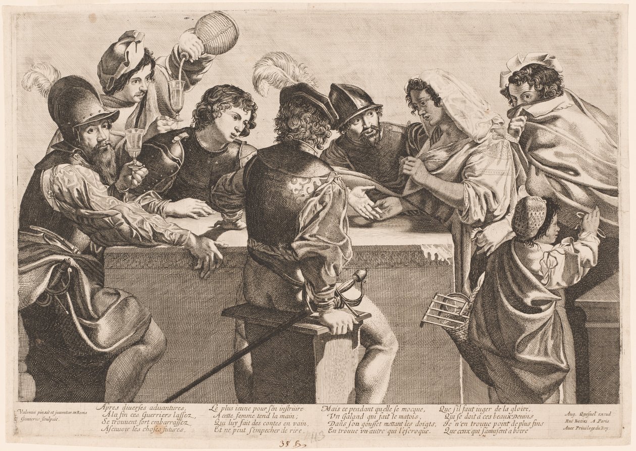 Věštkyně od Jean Ganière after Valentin de Boullogne