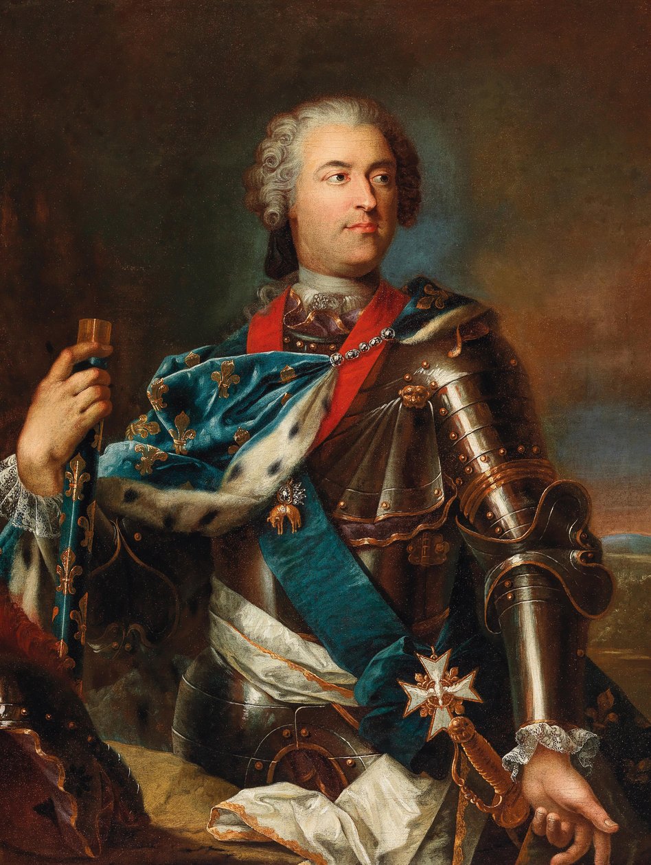Portrét francouzského krále Ludvíka XV. 1710-1774. od Jean Gaspard Heilmann
