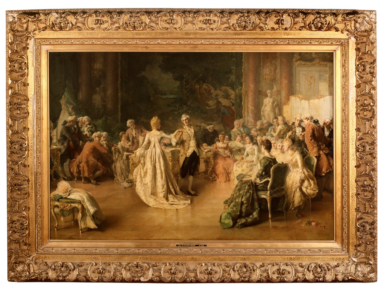 Menuet (olej na panelu) od Jean Guillaume (1858 1931) Rosier
