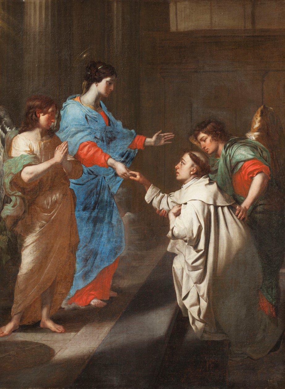 Mystické zasnoubení blahoslaveného Heřmana Josefa s Pannou Marií. od Jean Guillaume Carlier