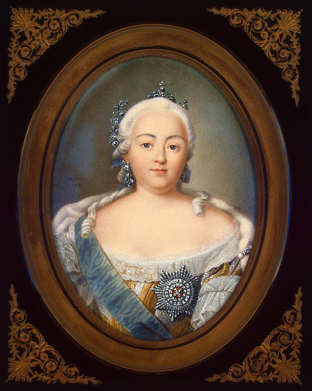 Portrét císařovny Alžběty Petrovny 1709-1762 od Jean Henri Benner