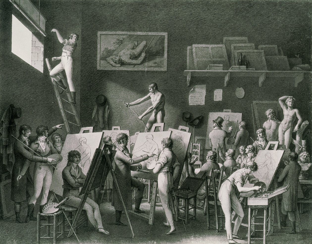 Studio Jacquese Louise Davida (1748-1825) od Jean Henri Cless