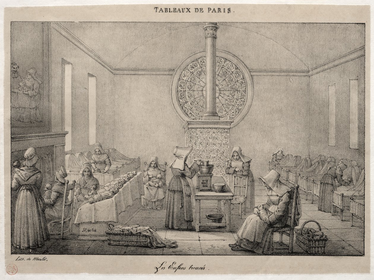 Scény Paříže: Foundling Hospital od Jean Henri Marlet