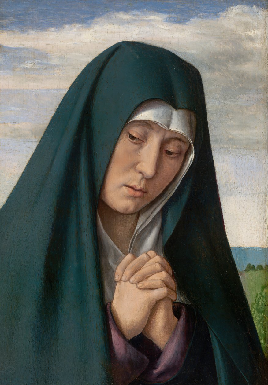 Fragment z Krista nesoucího kříž: Truchlící Panna, 150005. od Jean Hey