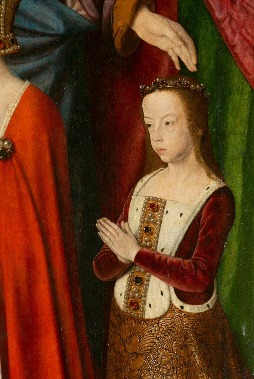 Suzanne de Bourbon, detail. Triptych mistra z Moulins od Jean Hey
