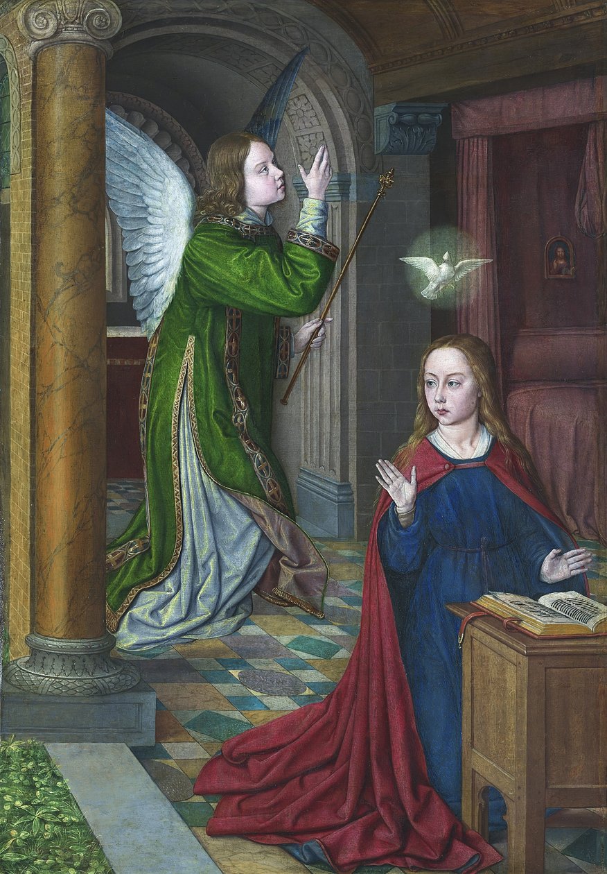 Zvěstování, 1490-95 od Jean Hey