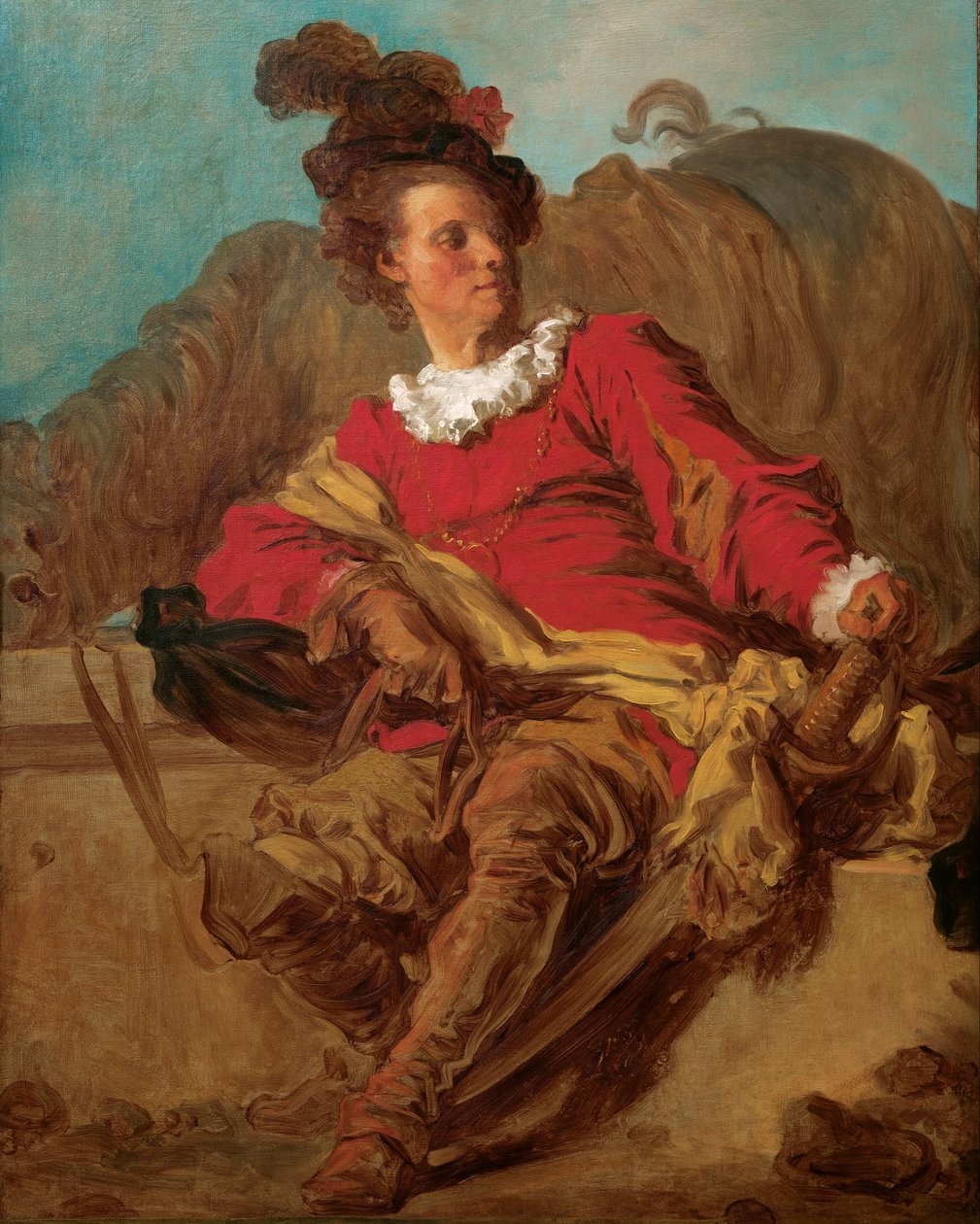 Jean-Claude Richard, opat ze Saint-Non, oblečený "a l
